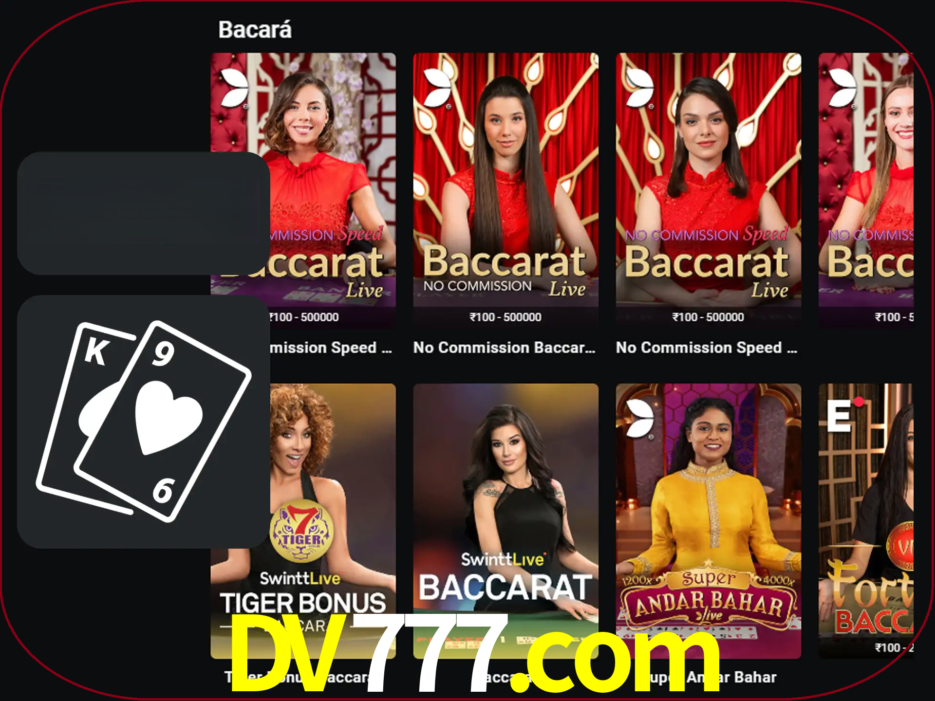 Ganhe muito dinheiro jogando jogos de bacará.