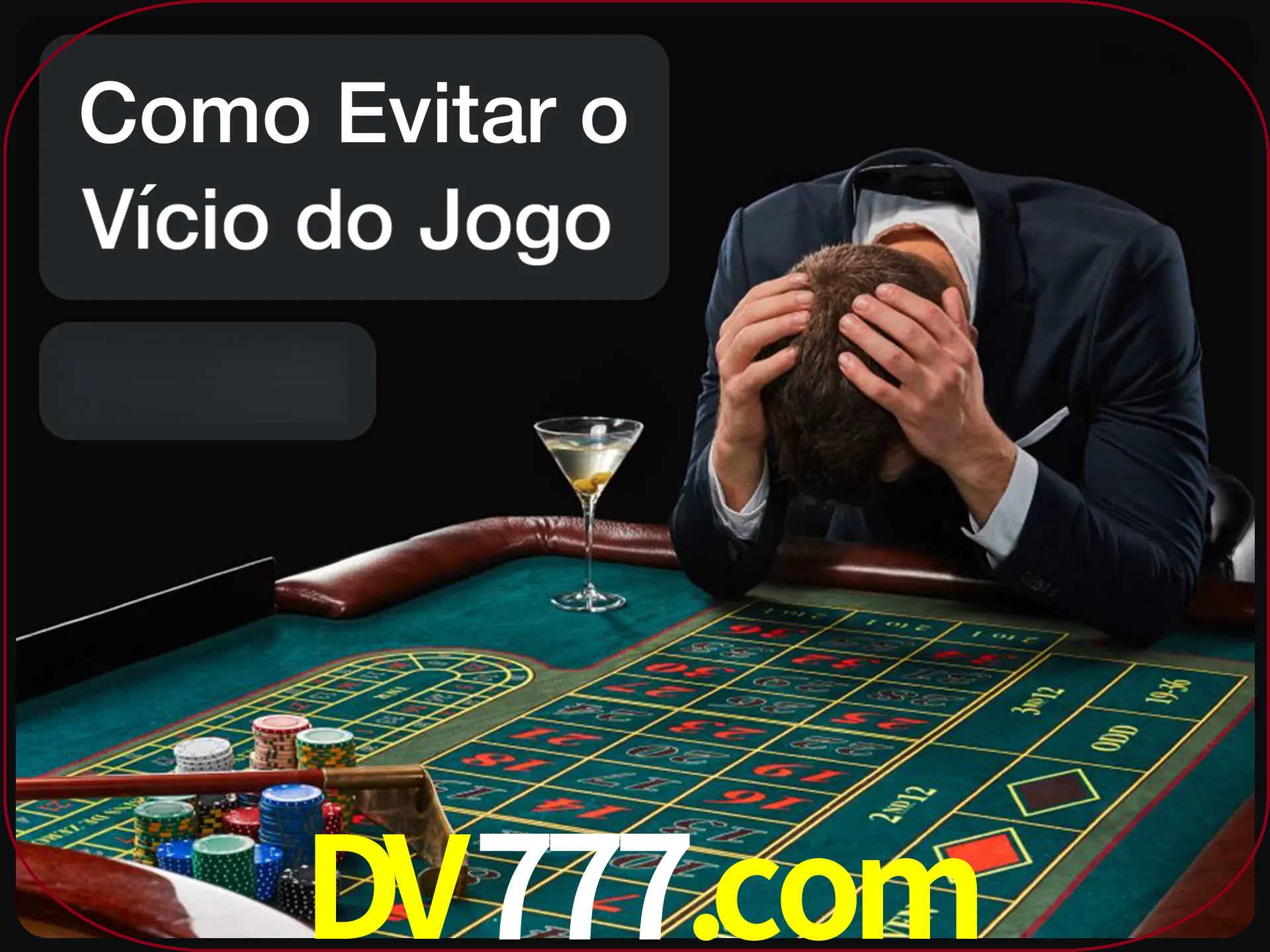 Você é responsável por cada uma de suas apostas.